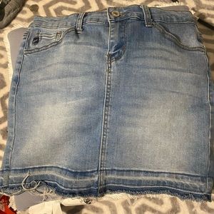 Denim mini skirt
